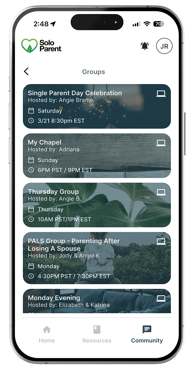 Solo Parent screen 3